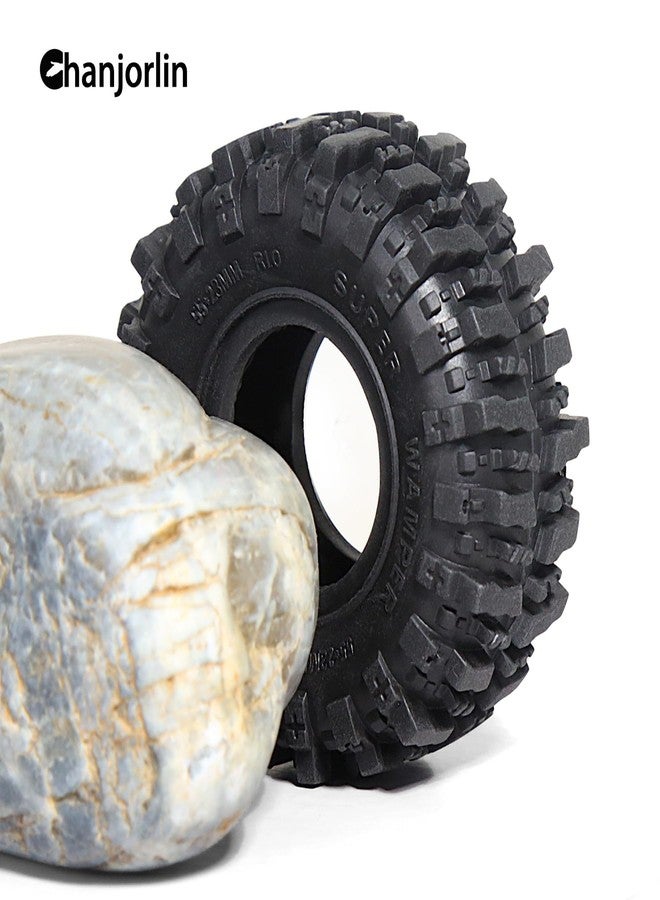 Chanjorlin 1.0 RC Tires OD 55mm 1/24 Crawler Wheels Tires 1/18 All Terrain Soft Rubber Mud Slingers Tyres with Foam Insert for 1:24 1:18 Rock Crawler Car Axial SCX24 FMS AX24 FCX18 FCX24 TRX4M 4PCS - Image 4